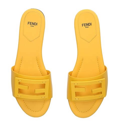 multicolor leather slides fendi|fendi signature slide sandals.